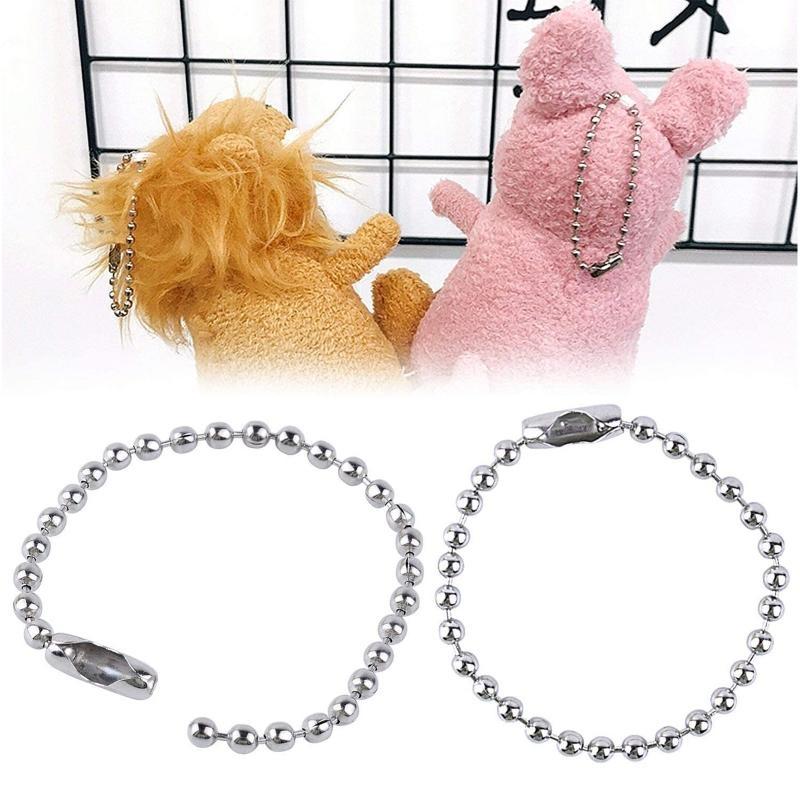 A52E Ball Bead Necklace Chain Keychain Dogtag Chains Necklace for DIY Jewelry Making CN