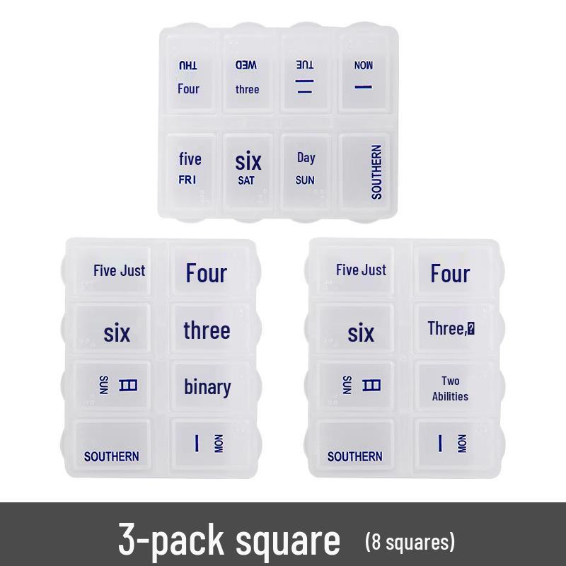 Compact 7-Day Travel Pill Organizer Box