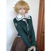Danganronpa Chihiro Fujisaki Cosplay Kostým JK Uniforma Oblek Dlouhý Rukáv Hnědá Skládaná Sukně Set Dámský Halloweenský Kostým Outfit