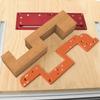 No Handle Slotting Mold Woodworking Invisible Embedded Handle Slotting Template Cabinet Door R20/R25 Arc Angle Cutting Template