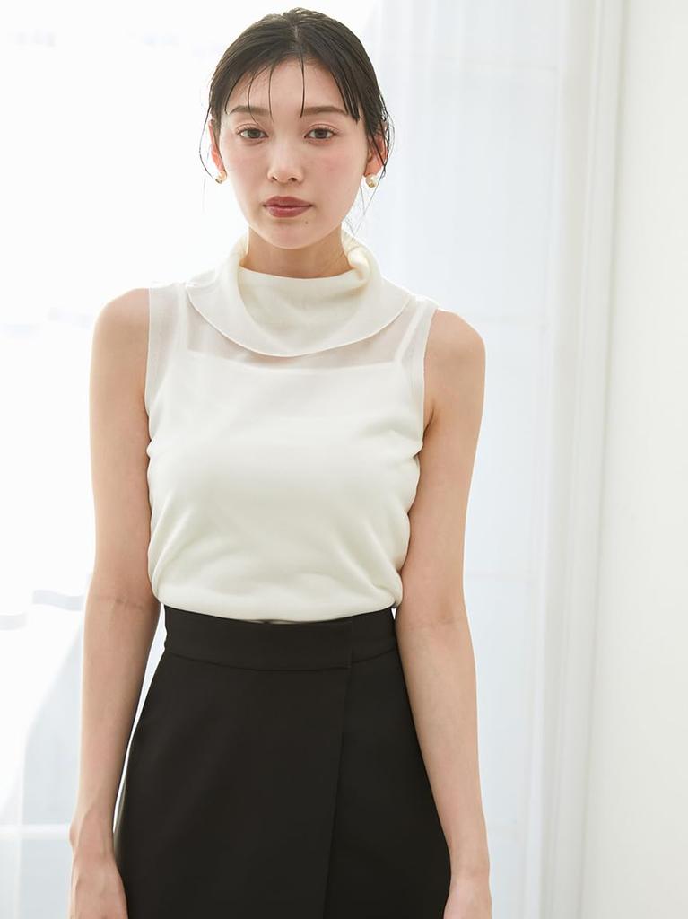 Sheer Knit Ensemble SWNT252040 IVR [Snidel] Women's