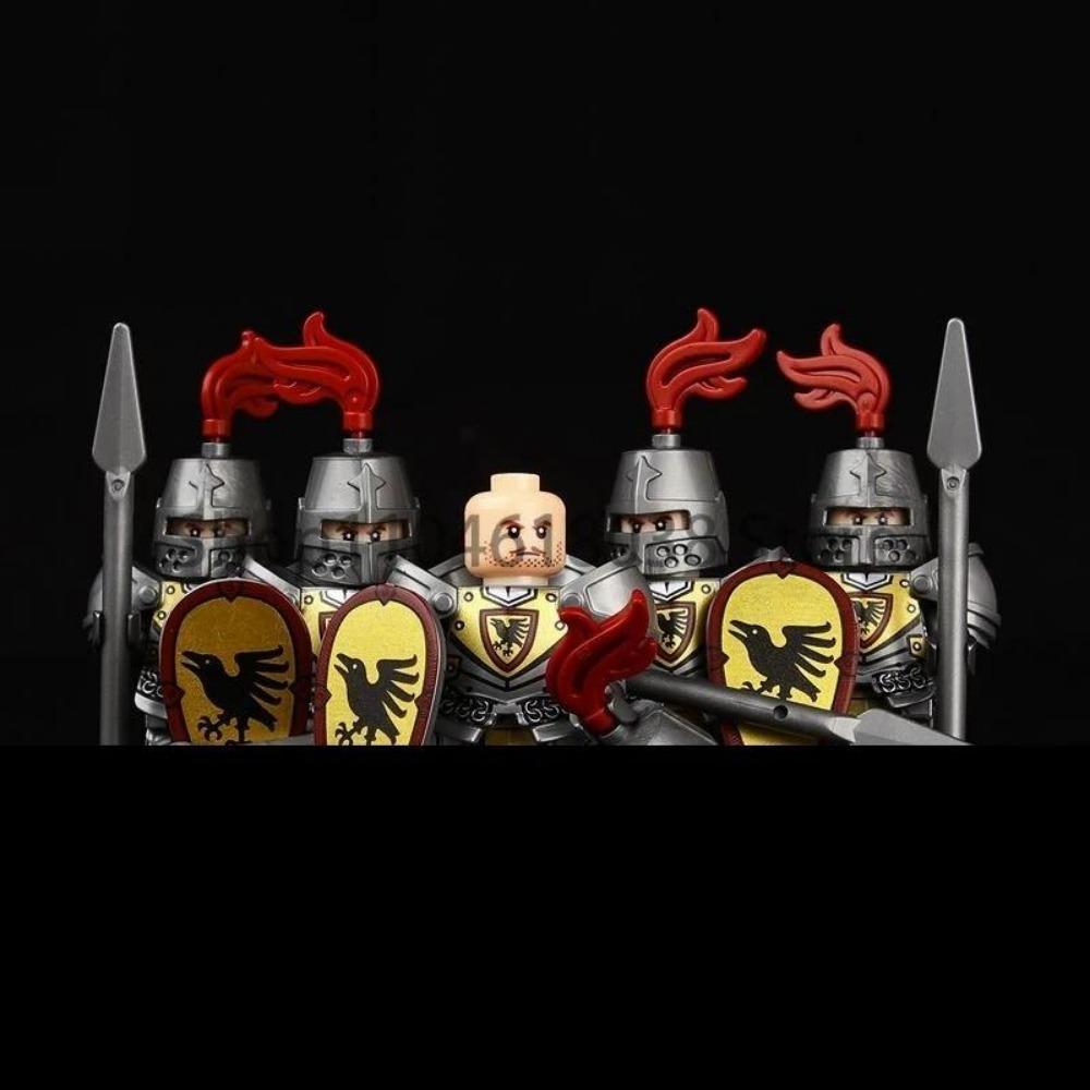 

Зеленый Дракон Вороны Рыцари Щит Фигурки MOC Средневековые Древние Рыцари Сцена Строительный Блок Креативные Игрушки для Детей