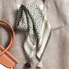 Retro literary and artistic lace cotton and linen small square scarf silk scarf women's spring, autumn and winter small scarf spring and autumn velvet