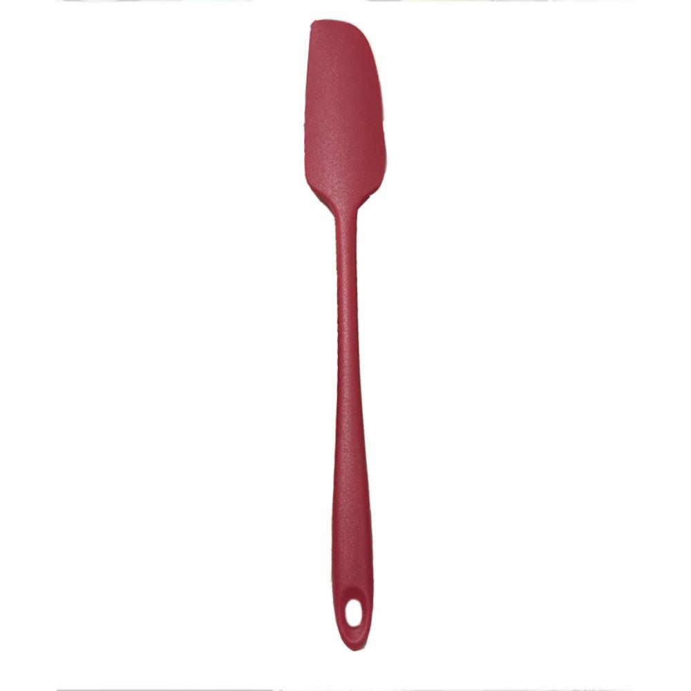 

Mixing Cream Baking Silicone Non-Stick Long Handle Dispenser Jar Spatula Baking Tool Jam Scraper red