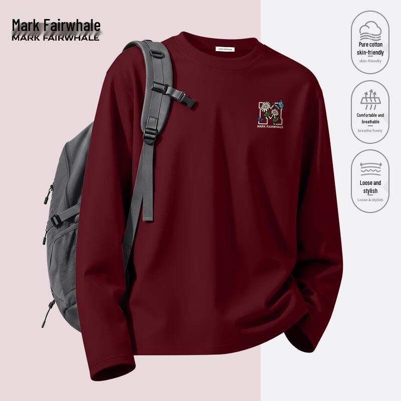 Mark Fairwhale Men's Japanese-Style Heavyweight Cotton Long-Sleeve T-Shirt