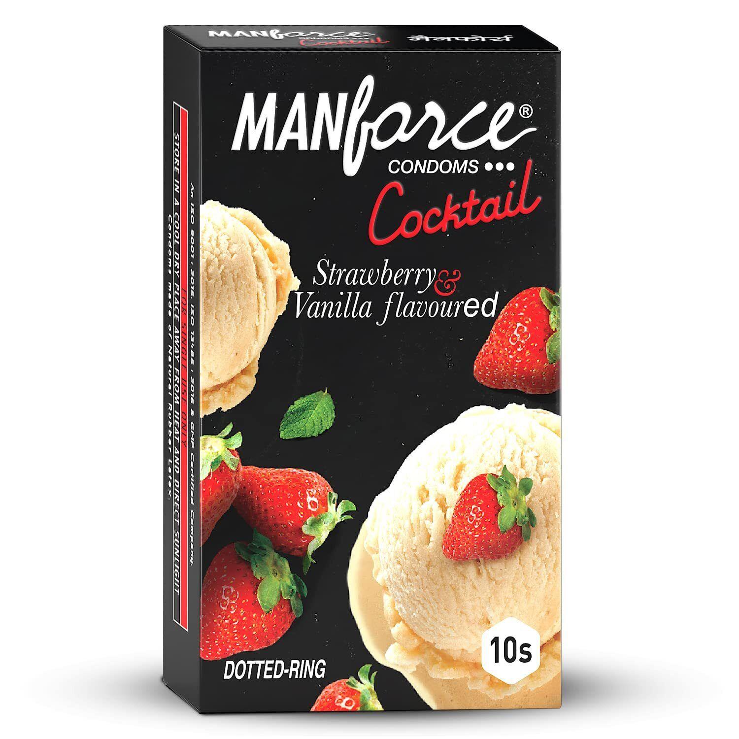 РџСЂРµР·РµСЂРІР°С‚РёРІС‹ Manforce Cocktail СЃРѕ РІРєСѓСЃРѕРј РєР»СѓР±РЅРёРєРё Рё РІР°РЅРёР»Рё 10S