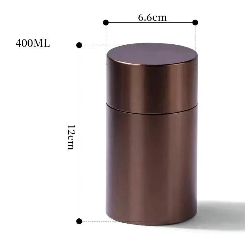 Luftdichte Geruchsdichte Teedose aus Aluminiumlegierung Mini Kräuter Vorratsbehälter Tragbarer Kaffee Aufbewahrungsbehälter Auslaufsichere Teedose