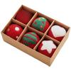 Christmas Wool Felt Ornaments Set With Snowflake And Tree Designs For Holiday Home Décor, Compact Hanging Decorations