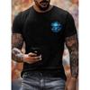 T-shirt da uomo con stampa 3D di teschio e design - Elastica, Taglie forti, Maglietta grafica audace 3D con ossa e teschio per abbigliamento casual estivo all'aperto