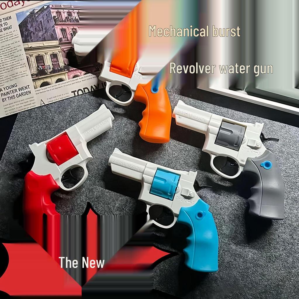 Kids' Revolver Water Gun - Simulated Continuous Spray for Water Fights