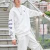 Li Ning CF Long Sleeve Crew Neck Pullover Sweatshirt Unisex Sweatshirt Off-White AWDQC14-4