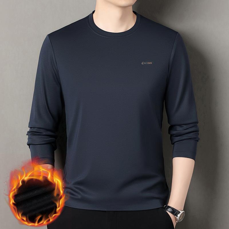 Men s Plus Velvet Thickened Round Neck Long Sleeve Casual Hoodie 4XL