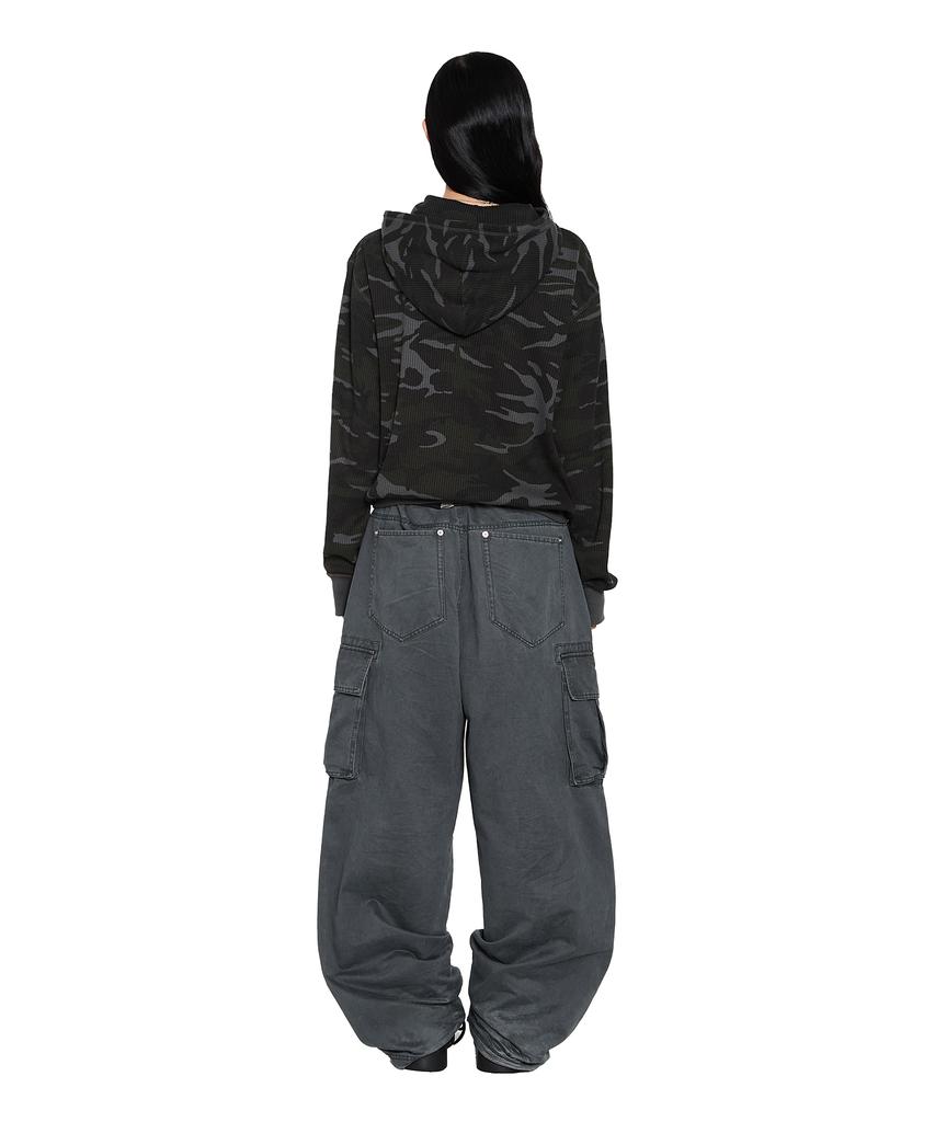 AAKAM Oblique Zippered Cargo Pants (Dark Gray)