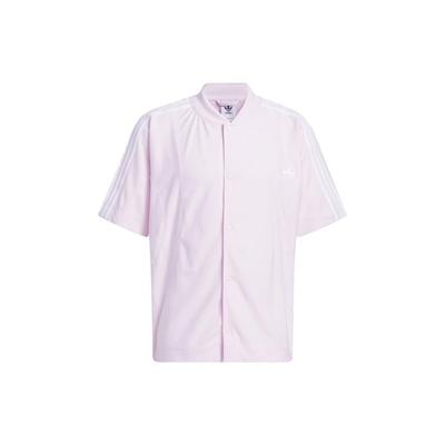 Originals Baseball Snap Top Color Block Short Sleeve Shirt Men Tops Pink IC5554