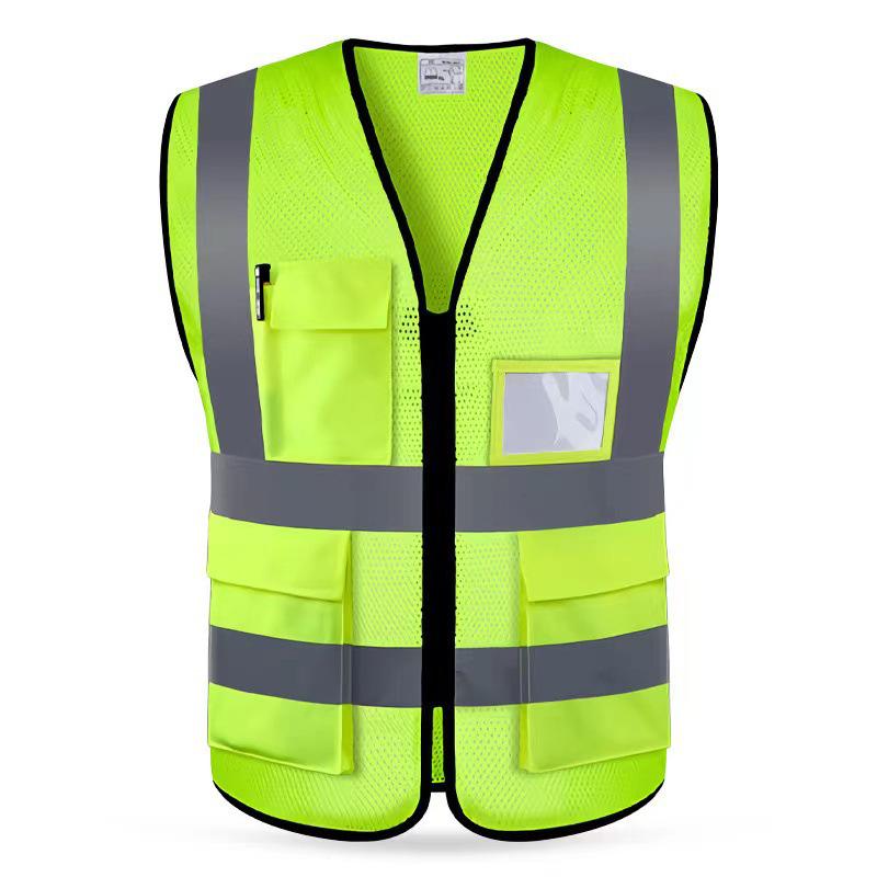 Fluorescent Reflective Safety Vest for Construction and Road Workers
