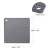 2pcs Uxcell Dish Drying Mat Set 18 x 18 cm Silicone Reusable Drain Pad Heat Resistant Suitable for Kitchen Counter Fridge Drawer