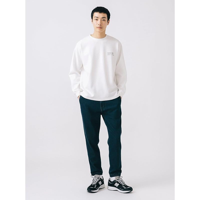 [Beams Heart] L/S TEE cardboard logo print long sleeve cut and sew men's WHITE S