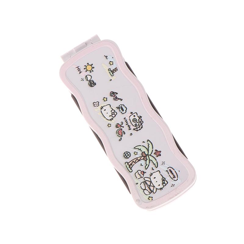 Mini Hair Brush Folding Massage Comb Head Massage Anti-Static Portable Travel Hair Brush Girl Hair Combs With Mirror