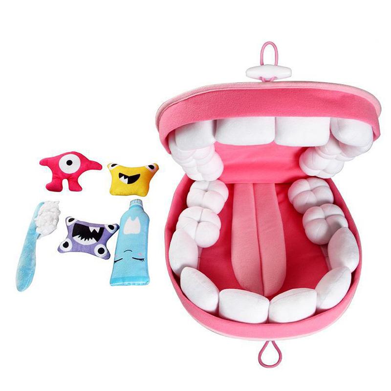 

Learning To Brush Teeth Children Toys Plush Teeth Bacteria Set Parish Teaching Aids Dental Health Cognitive Game Gift Brush Teeth Plush