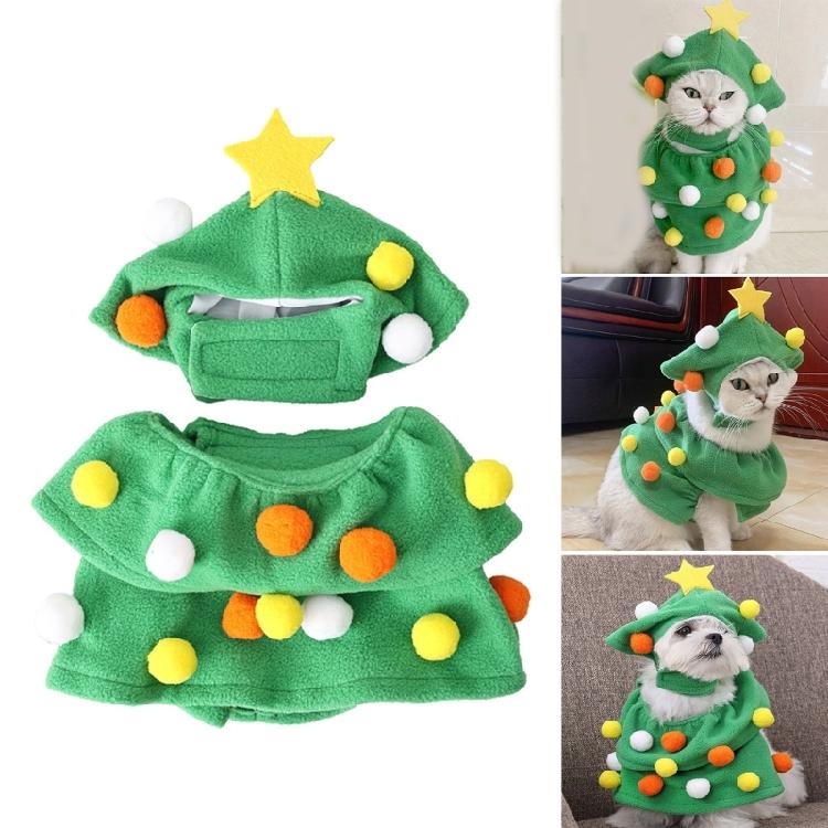 Dog Outfit Dress Costume Halloween Pet Cosplay Christmas Tree Theme