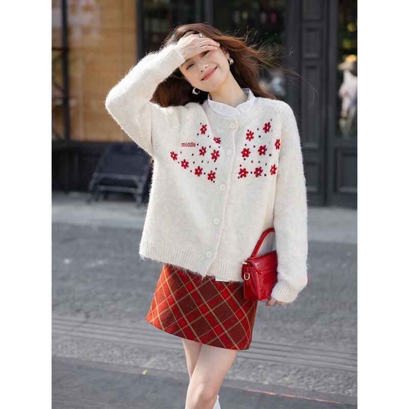 Mokana 3D Floral Embroidered Knit Sweater