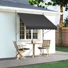 98x47" Patio Awning Retractable Patio Canopy Sunsetter with Crank Handle