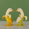 1pc Creative Cute Day Banana Friend Duck Fun Funny Birthday Gift Creative Ornaments Sand Sculpture Healing Desktop Banana