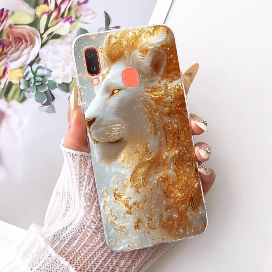 For Samsung Galaxy A20 A20e A20s Case Cute Lion Fashion Painted Cover Soft Silicone Case For Samsung A20 A 20 s Galaxy A20e Bags
