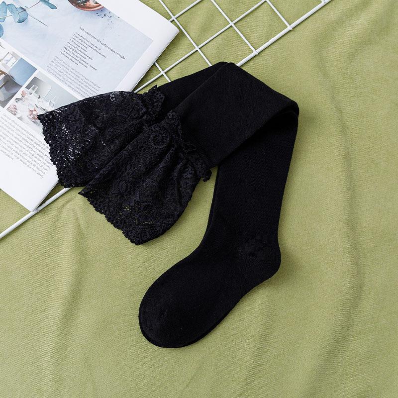 Calf Socks Women'S Japanese Sweet Lace Splicing Stockings Spring And Summer Versatile Lolita College Wind Knee Socks