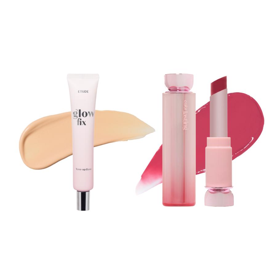 Etude Glow Fix Tone-up Base SPF 50+/PA++++ 30ml + Color Lasting Glow Stick 3.2g