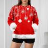 Women's Casual Fashion Christmas Retro Print Long-Sleeve Sweatshirt