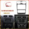 For VW Golf 6 MK6 GTI 2008-2012 Auto Carbon Fiber Center Air Outlet CD Panel Decorative Trim Sticker Car Interior Decor