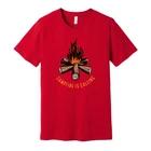 

Unisex Campfire Graphic T Shirt With Log Pile And Flames For Outdoor Adventures 4XL