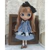 rakulifey Blythe costume hair Blythe doll Obitsu 24 set set, clothes, dress, accessory, clothes, universal, 2-piece (gray blue)