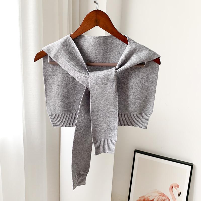 New Stripe Fake Collar Women Detachable Collars Black White Candy Color Faux Col Chemisie Removable Ties Women Navy Collar Shawl