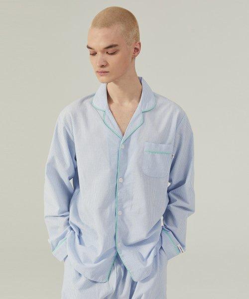

[Sleepy cat] Blooming Stripe Pajamas 3C [Shipped from Korea] 100% Authentic Grey