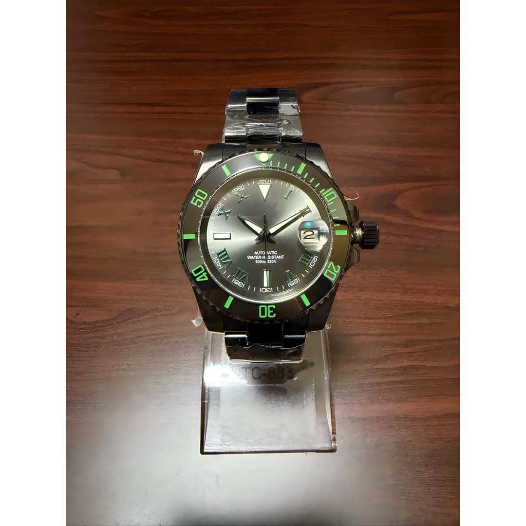 Used NH35 automatic watch homage watch custom MOD green x black