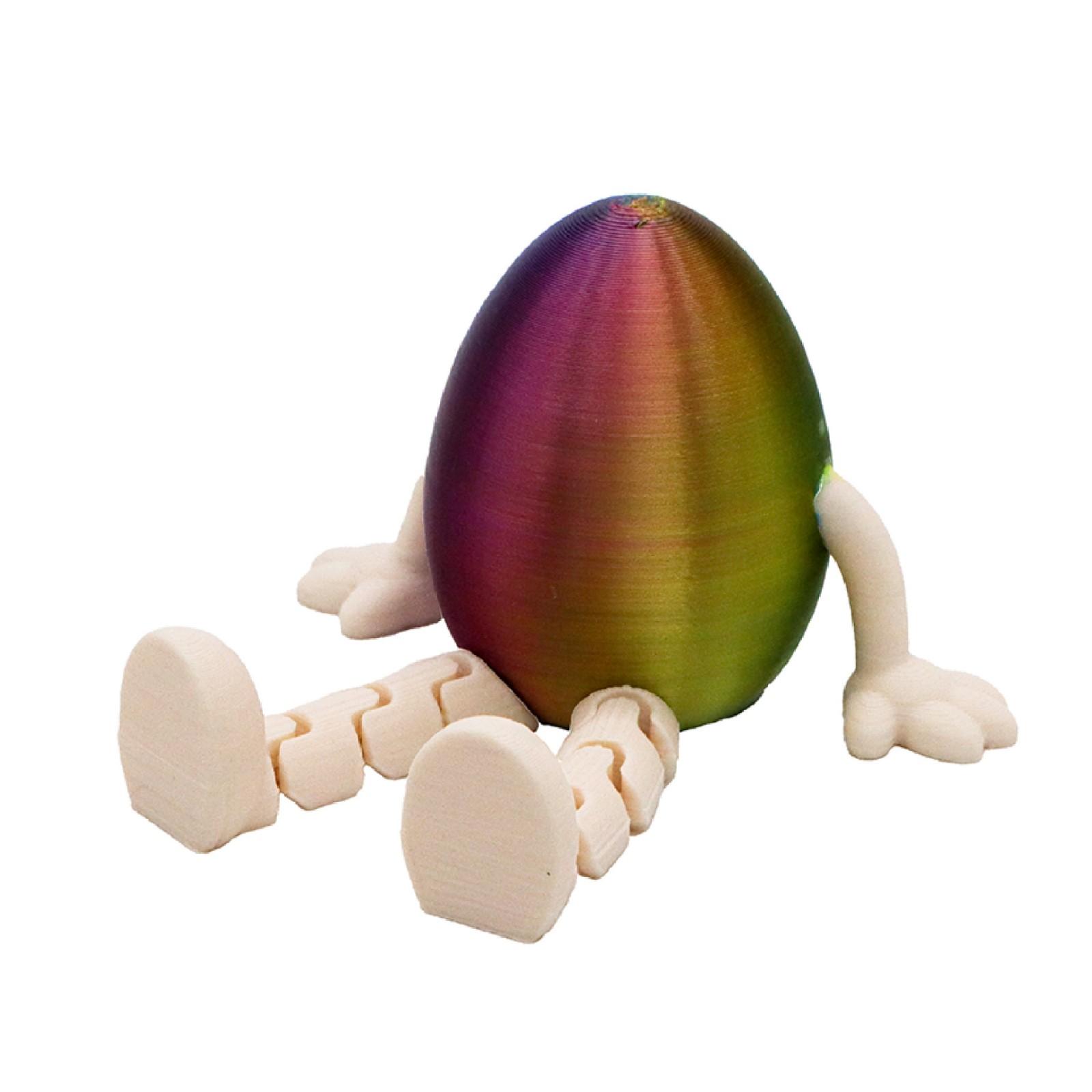 3D Printed Movable Easter Bunny Egg Toy, Creative Gift, Bunny Egg Ornament One Size