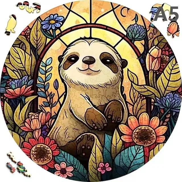 Children Cute Animal Wooden Puzzles Montessori Games 3d Wooden Puzzle Adults Christmas Board Games Ideal for The Whole Family Do-It-Yourself