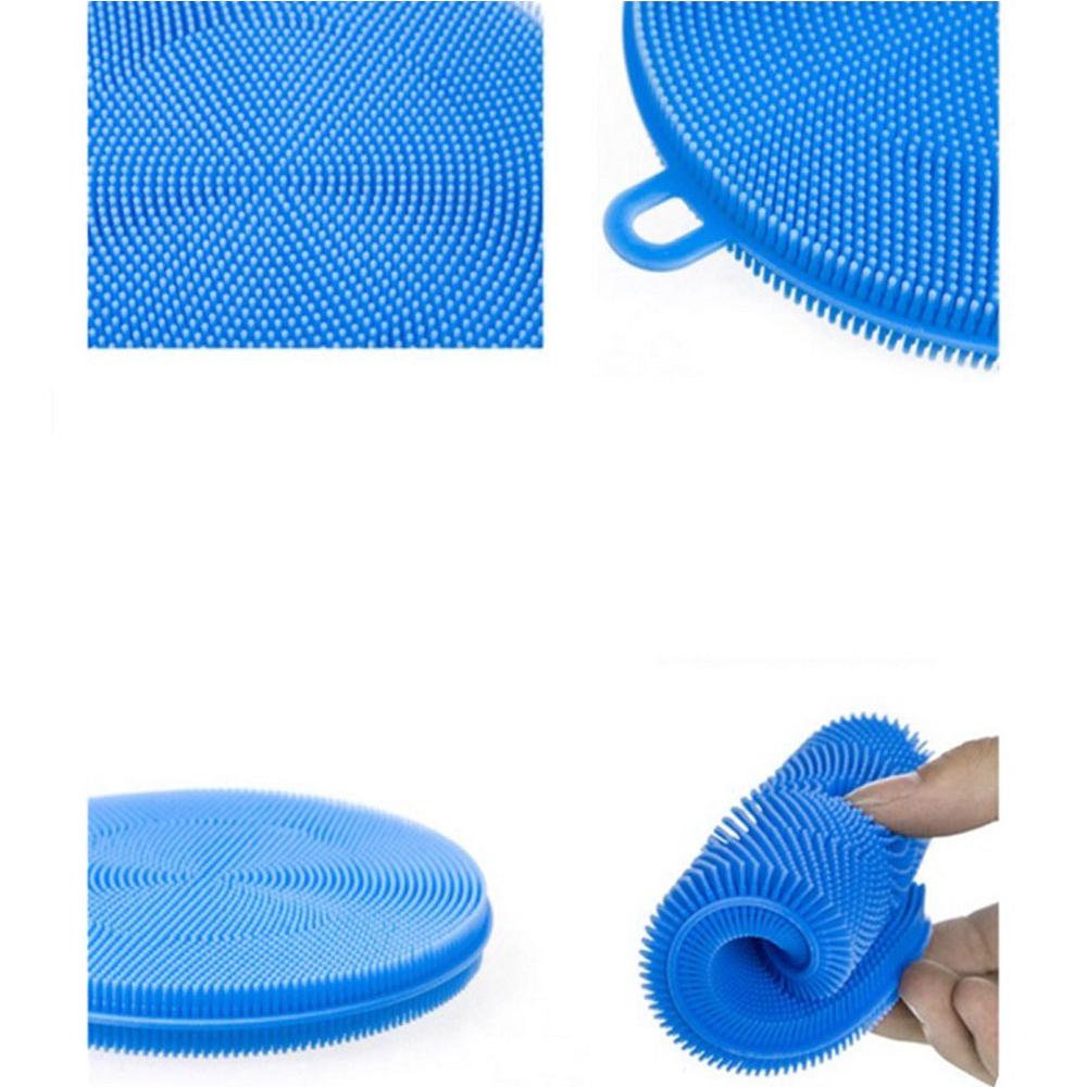 Multi-purpose Safe Silicone Brush Cleaning Mat Pads Heat-Resistant Dish Washing Brush Cleaner