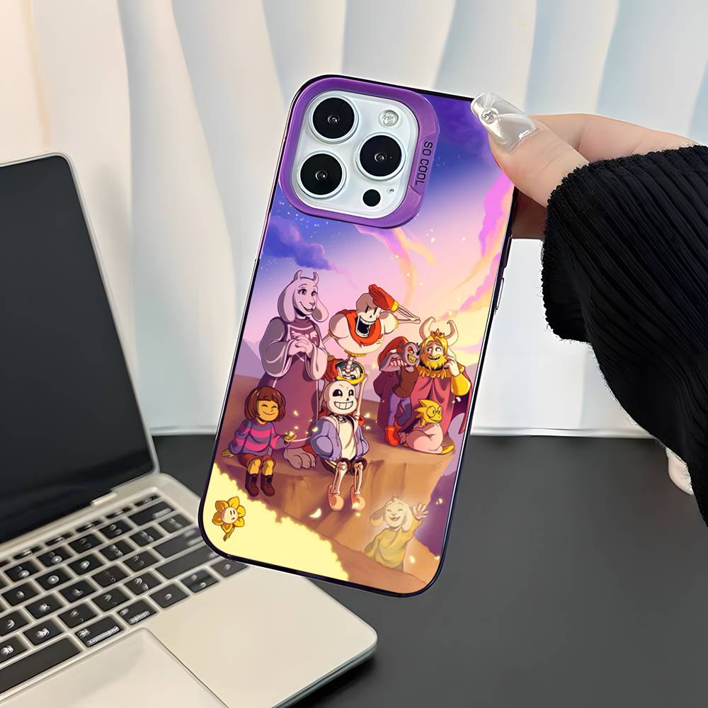 Game U-Undertale-es Phone Case For iPhone 17,16,15,14,13,12,11,Mini,Pro,E,SE4,XS,MAX Purple Candy Matte Cover
