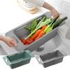 Fruit Strainer Extendable Washing Bowl Food Drain Basket Cool Kitchen Gadgets Portable Over The Sink Strainer For Home Dorm