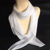 Square Color Solid Chiffon Korean Silk Scarf 70x70cm Summer Sunscreen Thin Transparent Gauze Neck Protection Womans Shawl P71