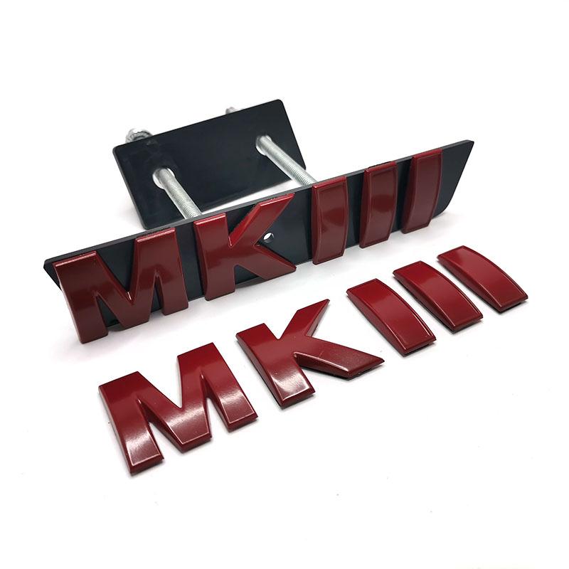 OEM Service MKIII Grill Emblem 2.0V 2.4T 2.6T Plastic Chrome Badge 3D Car Logo Mk3 Car Trunk Sticker For Volkswagen