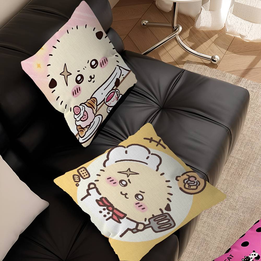 RRakko Cartoon Office Cushion Pillowcase Car Cushion CoverXCM Lumbar Pillowcase Sofa Pillowcover