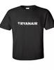 Ryanair Weißes Logo Irisch Ryan Air Luftfahrt Schwarzes Baumwoll-T-Shirt