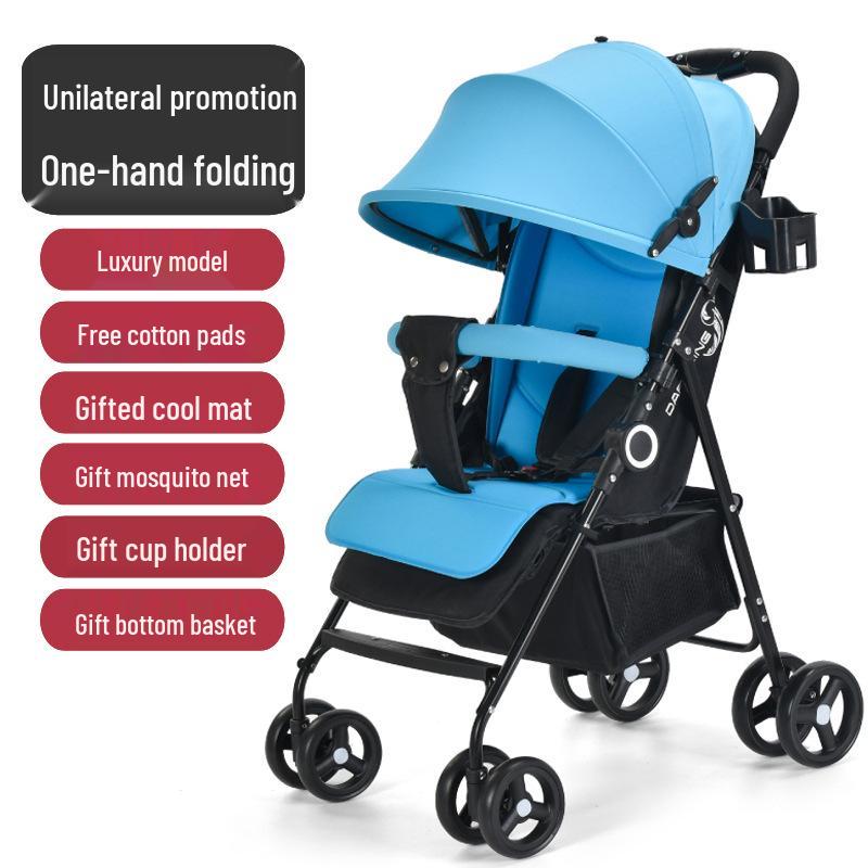 

Реверсивная ультралегкая складная детская коляска, сидячая и лежачая для новорожденных