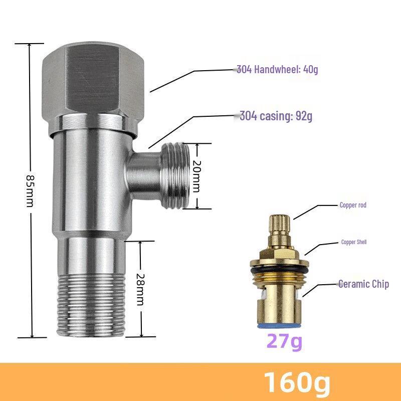 

MDNG 304 Stainless Steel Hot & Cold Angle Valve