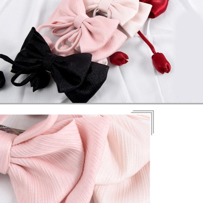 2 sztuki Eleganckie Różowe Kokardy Zasłony Podwiązki Klipsy Klamry Dekoracja Akcesoria Ślubne