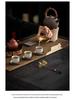 Miao Zhu Xuan Handcrafted Plant-Dyed Bamboo Linen Tea Mat - Retro, High-Grade, Heat-Insulating.